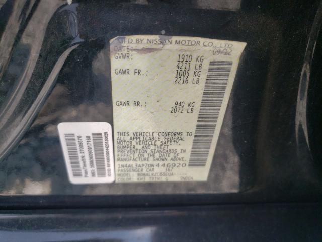 Photo 9 VIN: 1N4AL3AP2DN446920 - NISSAN ALTIMA 2.5 