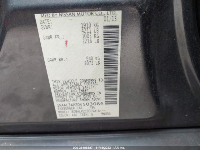 Photo 8 VIN: 1N4AL3AP2DN503066 - NISSAN ALTIMA 