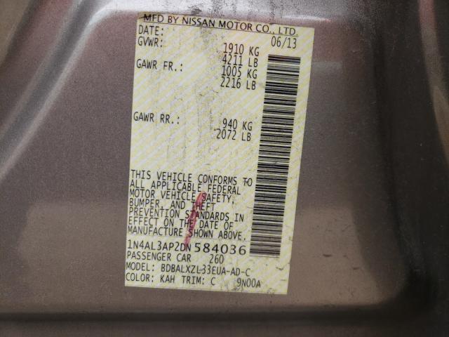 Photo 9 VIN: 1N4AL3AP2DN584036 - NISSAN ALTIMA 2.5 