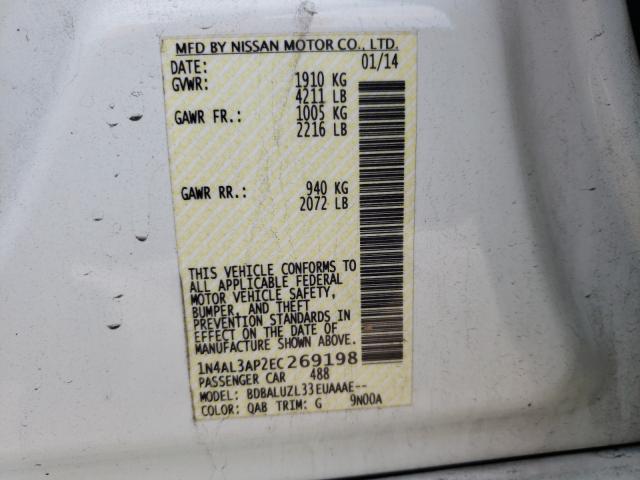 Photo 9 VIN: 1N4AL3AP2EC269198 - NISSAN ALTIMA 2.5 