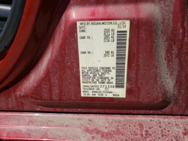 Photo 9 VIN: 1N4AL3AP2EC271338 - NISSAN ALTIMA 2.5 