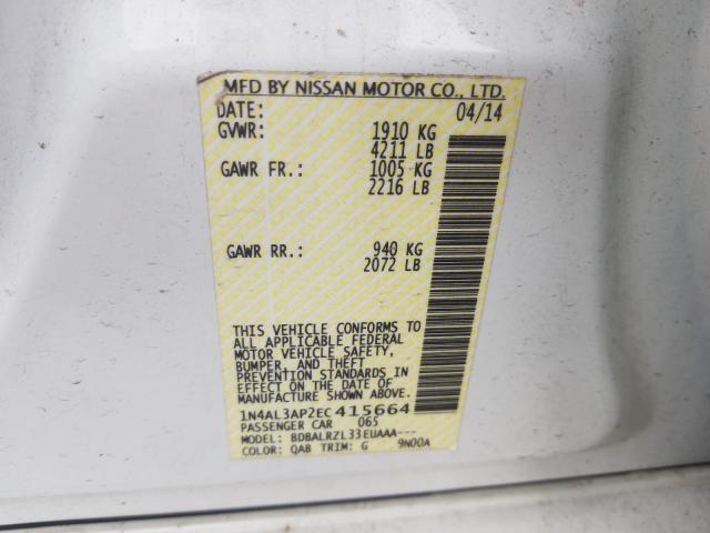 Photo 9 VIN: 1N4AL3AP2EC415664 - NISSAN ALTIMA 2.5 