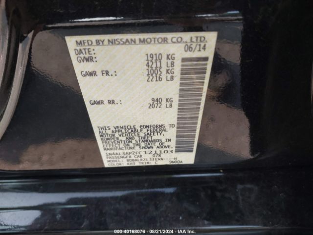 Photo 8 VIN: 1N4AL3AP2FC121103 - NISSAN ALTIMA 