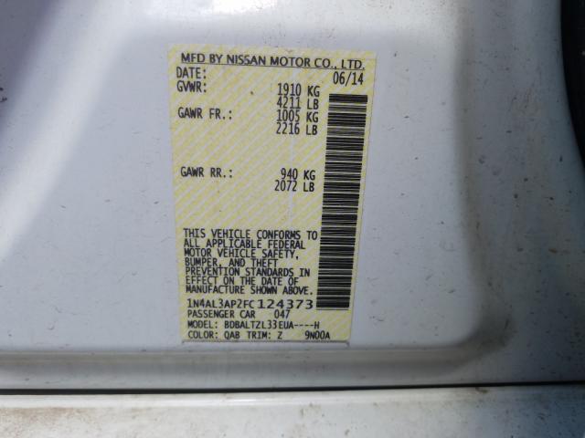 Photo 9 VIN: 1N4AL3AP2FC124373 - NISSAN ALTIMA 2.5 