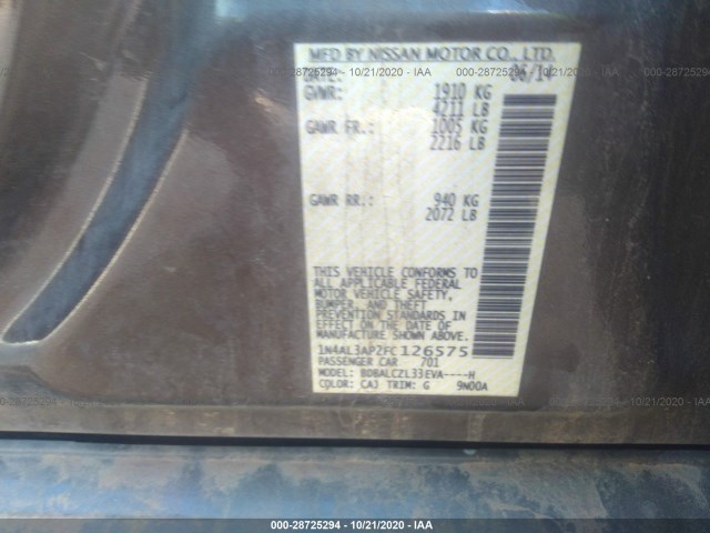 Photo 8 VIN: 1N4AL3AP2FC126575 - NISSAN ALTIMA 