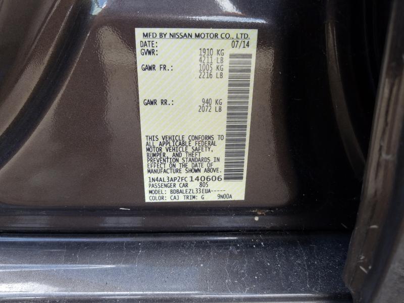 Photo 9 VIN: 1N4AL3AP2FC140606 - NISSAN ALTIMA 2.5 