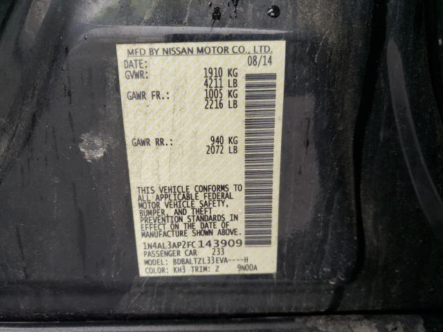 Photo 9 VIN: 1N4AL3AP2FC143909 - NISSAN ALTIMA 2.5 