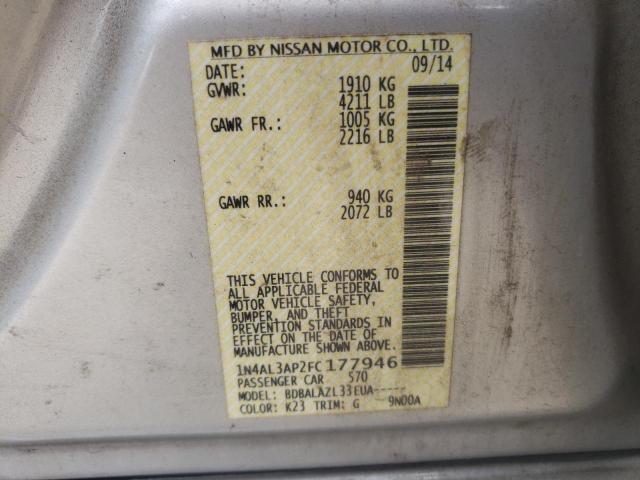 Photo 11 VIN: 1N4AL3AP2FC177946 - NISSAN ALTIMA 2.5 