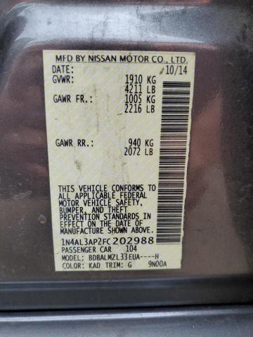 Photo 9 VIN: 1N4AL3AP2FC202988 - NISSAN ALTIMA 2.5 