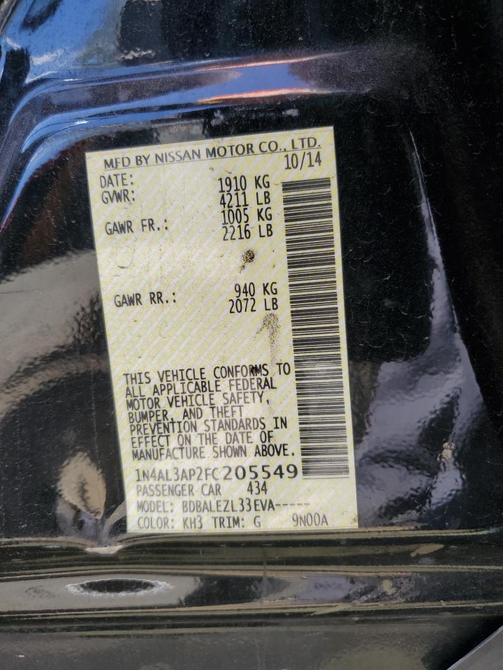 Photo 11 VIN: 1N4AL3AP2FC205549 - NISSAN ALTIMA 