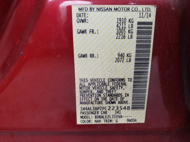 Photo 9 VIN: 1N4AL3AP2FC223548 - NISSAN ALTIMA 2.5 