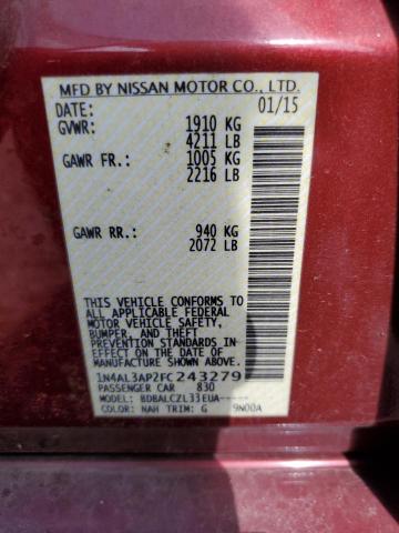 Photo 11 VIN: 1N4AL3AP2FC243279 - NISSAN ALTIMA 2.5 