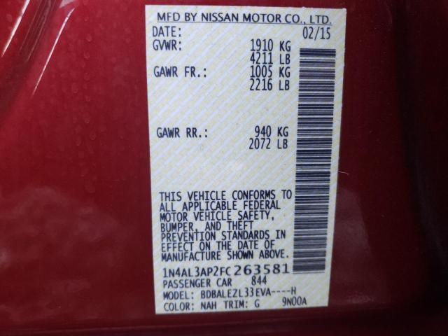 Photo 11 VIN: 1N4AL3AP2FC263581 - NISSAN ALTIMA 2.5 