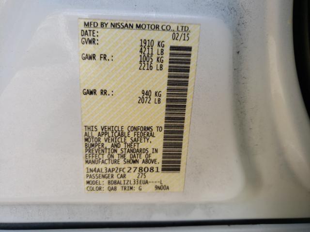 Photo 9 VIN: 1N4AL3AP2FC278081 - NISSAN ALTIMA 2.5 