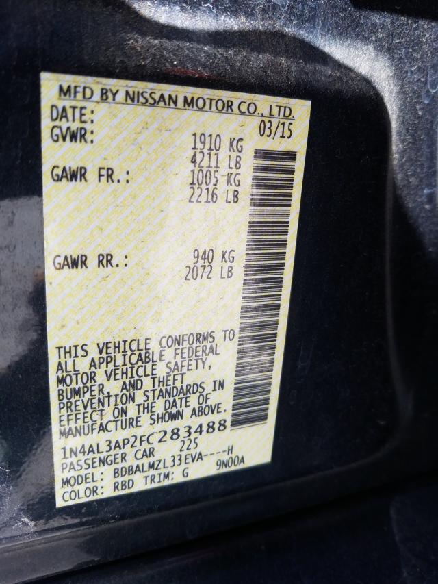 Photo 9 VIN: 1N4AL3AP2FC283488 - NISSAN ALTIMA 2.5 