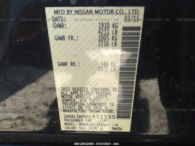 Photo 8 VIN: 1N4AL3AP2FC411535 - NISSAN ALTIMA 