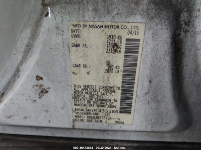 Photo 8 VIN: 1N4AL3AP2FC435186 - NISSAN ALTIMA 