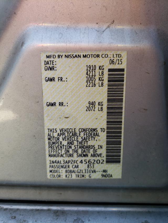 Photo 9 VIN: 1N4AL3AP2FC456202 - NISSAN ALTIMA 2.5 