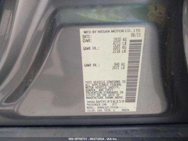 Photo 8 VIN: 1N4AL3AP2FC456359 - NISSAN ALTIMA 