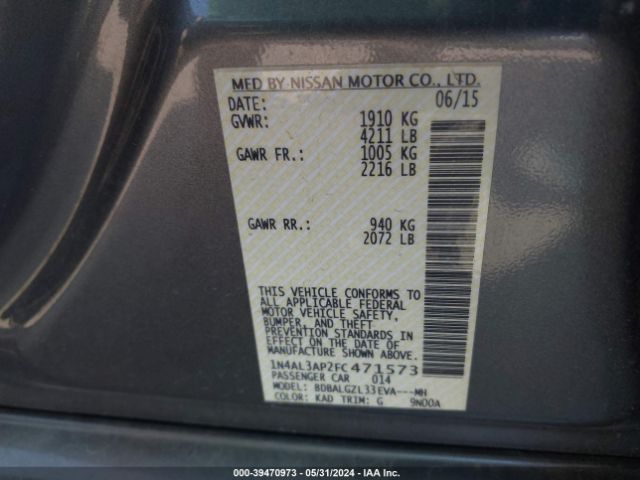 Photo 8 VIN: 1N4AL3AP2FC471573 - NISSAN ALTIMA 