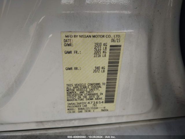 Photo 8 VIN: 1N4AL3AP2FC471654 - NISSAN ALTIMA 