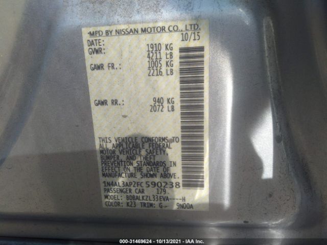 Photo 8 VIN: 1N4AL3AP2FC590238 - NISSAN ALTIMA 