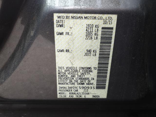 Photo 9 VIN: 1N4AL3AP2FC590935 - NISSAN ALTIMA 2.5 