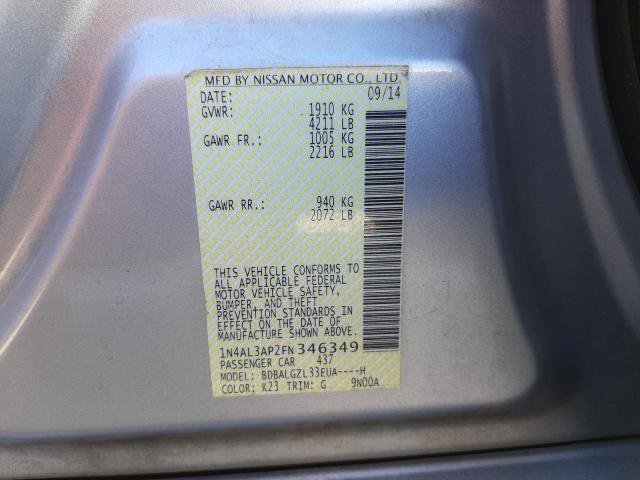 Photo 9 VIN: 1N4AL3AP2FN346349 - NISSAN ALTIMA 2.5 