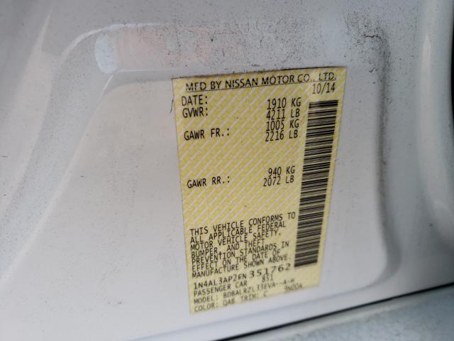 Photo 9 VIN: 1N4AL3AP2FN351762 - NISSAN ALTIMA 2.5 