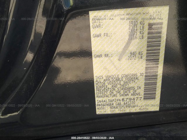 Photo 8 VIN: 1N4AL3AP2FN879477 - NISSAN ALTIMA 