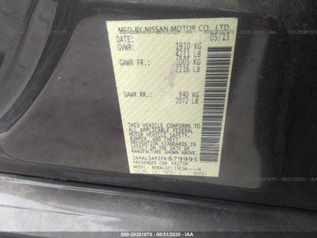 Photo 8 VIN: 1N4AL3AP2FN879995 - NISSAN ALTIMA 