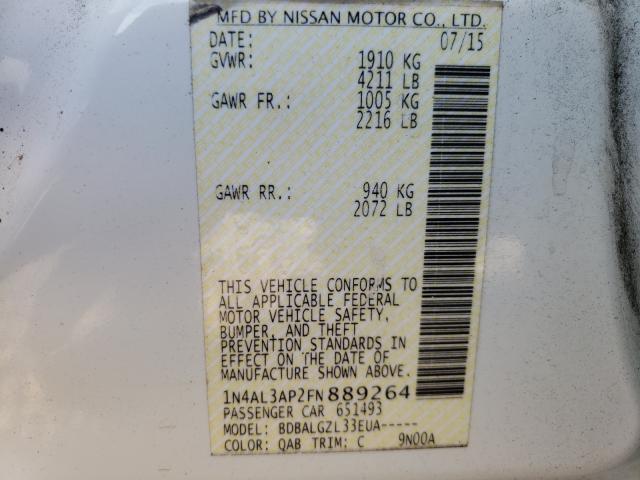 Photo 9 VIN: 1N4AL3AP2FN889264 - NISSAN ALTIMA 2.5 