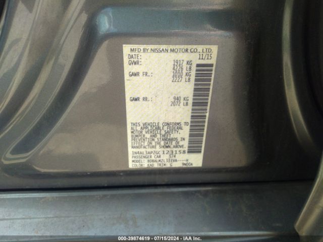 Photo 8 VIN: 1N4AL3AP2GC123158 - NISSAN ALTIMA 