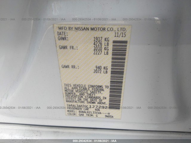 Photo 8 VIN: 1N4AL3AP2GC127792 - NISSAN ALTIMA 