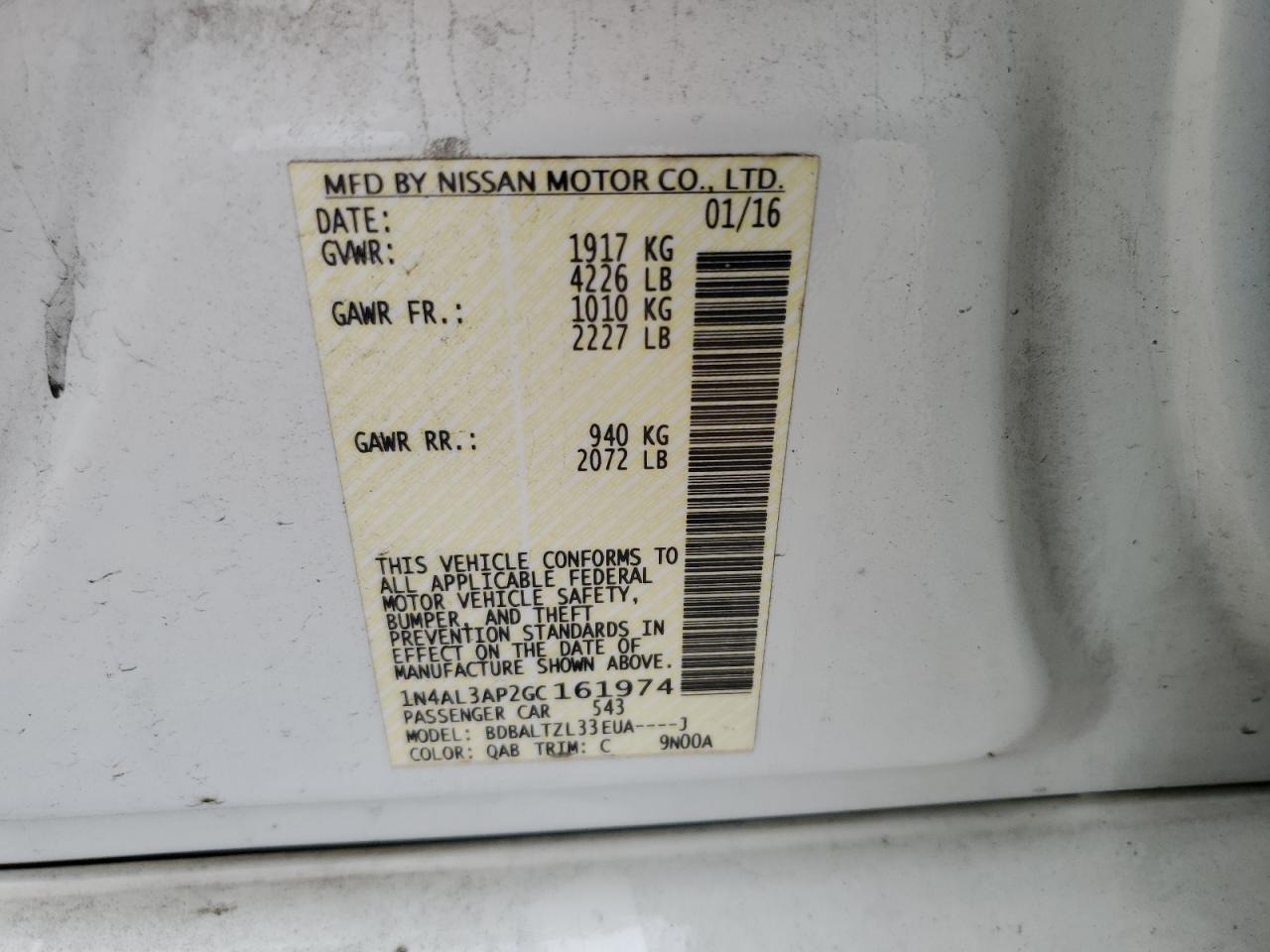 Photo 11 VIN: 1N4AL3AP2GC161974 - NISSAN ALTIMA 