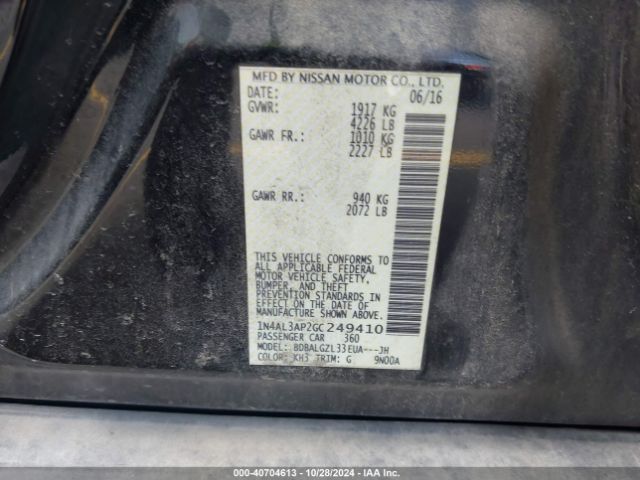 Photo 8 VIN: 1N4AL3AP2GC249410 - NISSAN ALTIMA 