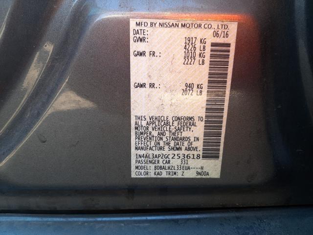 Photo 9 VIN: 1N4AL3AP2GC253618 - NISSAN ALTIMA 2.5 