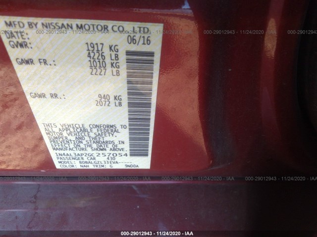 Photo 8 VIN: 1N4AL3AP2GC257054 - NISSAN ALTIMA 