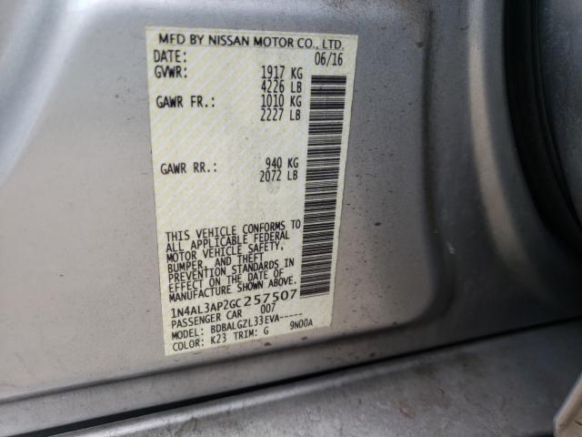 Photo 9 VIN: 1N4AL3AP2GC257507 - NISSAN ALTIMA 2.5 