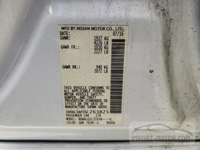 Photo 11 VIN: 1N4AL3AP2GC263825 - NISSAN ALTIMA 