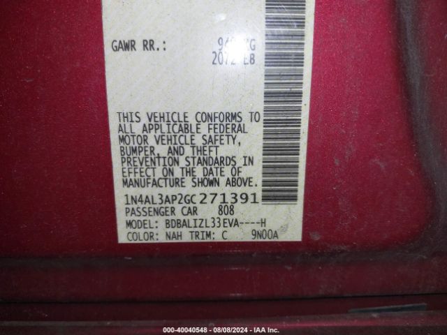 Photo 8 VIN: 1N4AL3AP2GC271391 - NISSAN ALTIMA 