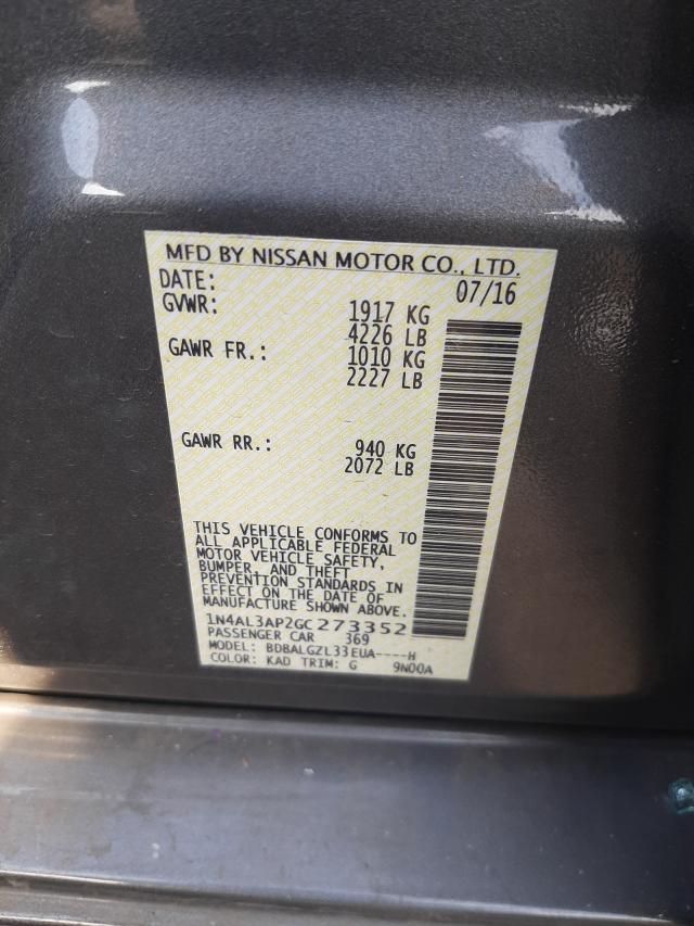 Photo 9 VIN: 1N4AL3AP2GC273352 - NISSAN ALTIMA 2.5 