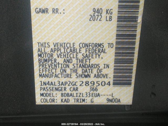 Photo 8 VIN: 1N4AL3AP2GC289504 - NISSAN ALTIMA 