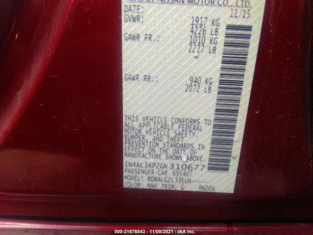 Photo 8 VIN: 1N4AL3AP2GN310677 - NISSAN ALTIMA 