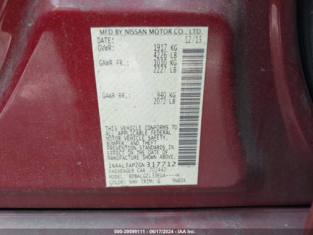 Photo 8 VIN: 1N4AL3AP2GN317712 - NISSAN ALTIMA 