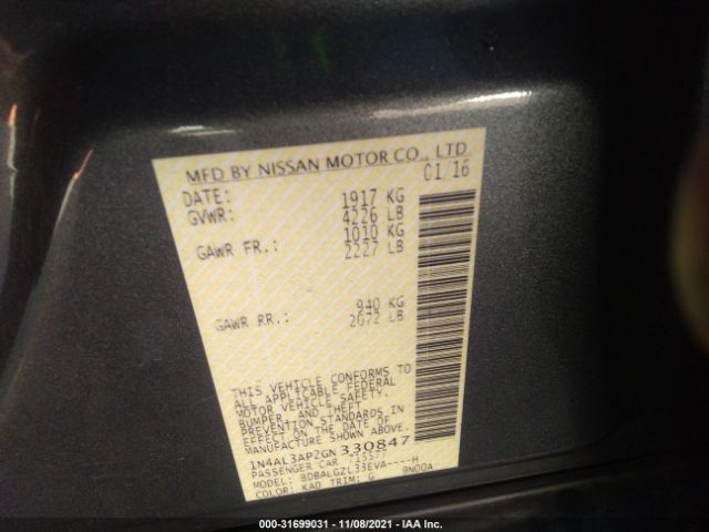 Photo 8 VIN: 1N4AL3AP2GN330847 - NISSAN ALTIMA 