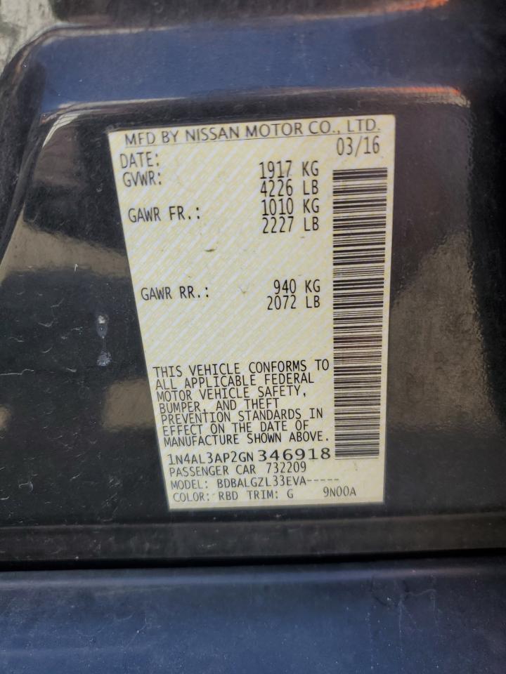 Photo 12 VIN: 1N4AL3AP2GN346918 - NISSAN ALTIMA 