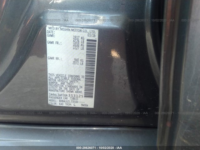 Photo 8 VIN: 1N4AL3AP2GN353125 - NISSAN ALTIMA 