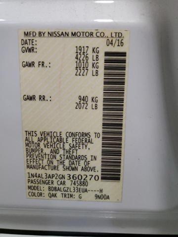 Photo 11 VIN: 1N4AL3AP2GN360270 - NISSAN ALTIMA 