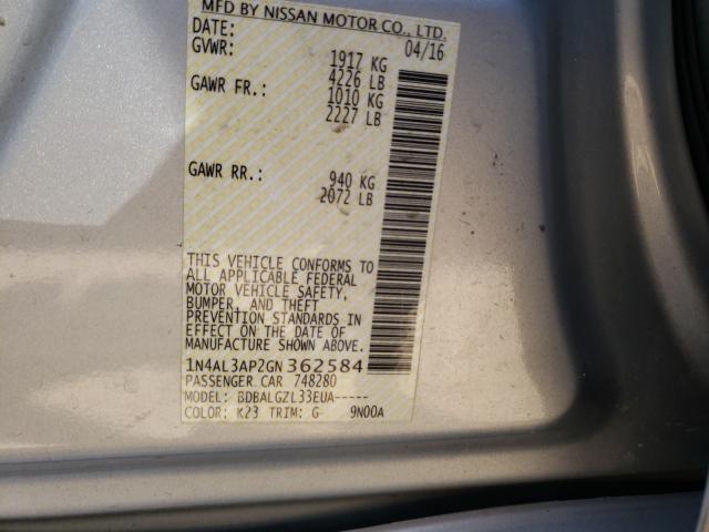 Photo 9 VIN: 1N4AL3AP2GN362584 - NISSAN ALTIMA 2.5 